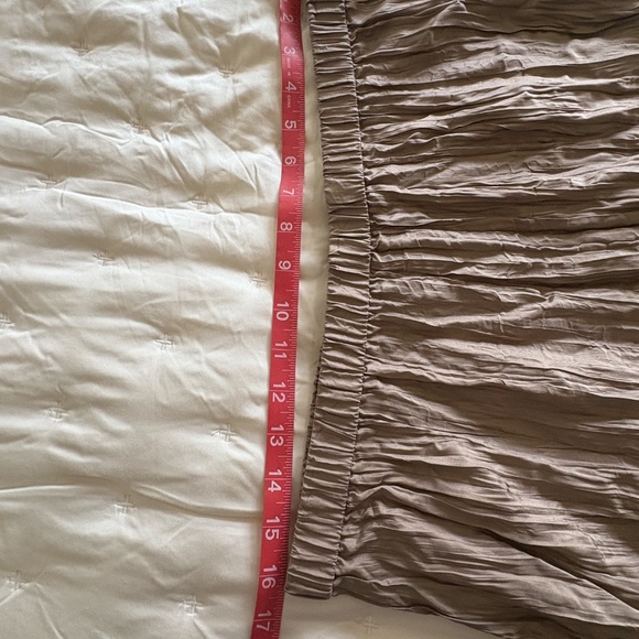 Eileen Fisher Crushed Silk Flared Skirt Cocoa.  New with tags. - Picture 4 of 9